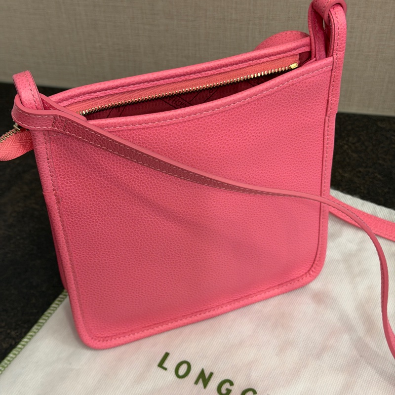 LONGCHAMP粉色斜背包-4