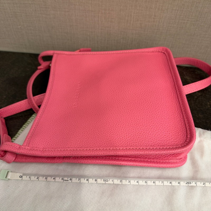 LONGCHAMP粉色斜背包-8