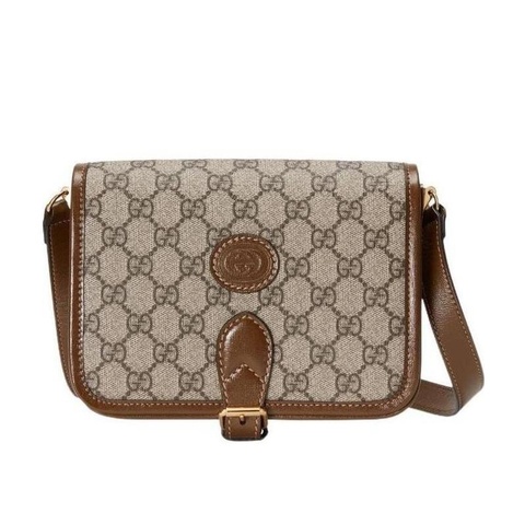 Gucci 男士 GG Retro系列迷你肩背包均碼碼MINI、20X8X17CM