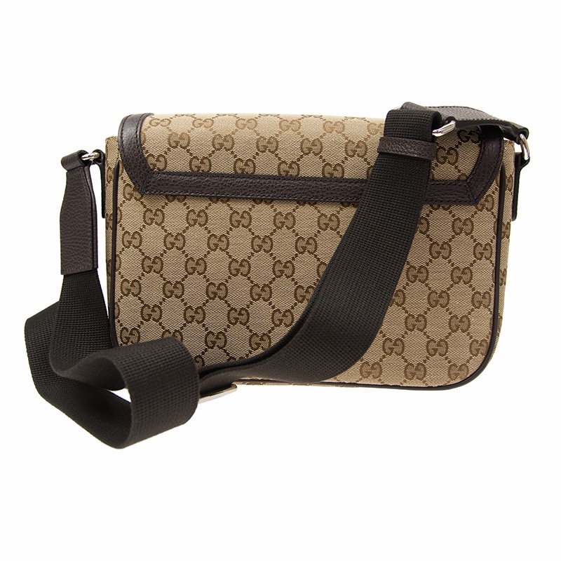 Gucci 男士 GG提花翻蓋單肩包均碼碼28X8X19CM-2