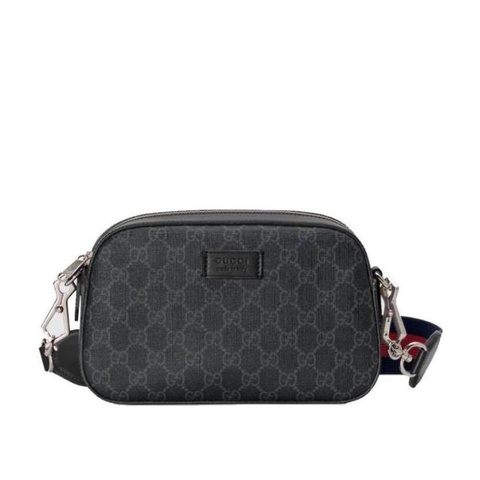 Gucci 男士 GG Supreme帆布肩背包均碼碼小號、24cm*7cm*14cm