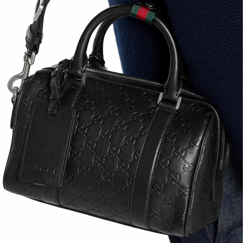 Gucci 男士 GG Emblem 小號單肩包均碼碼小號、25cm*14cm*16cm-5