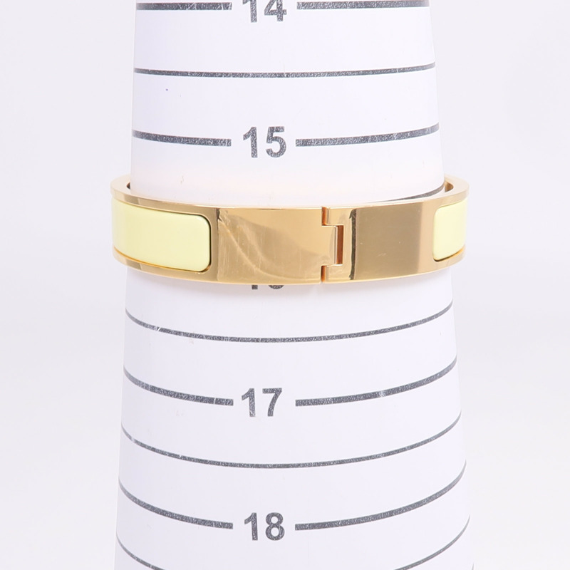 HERMES 金屬/琺瑯Clic H手鐲-7