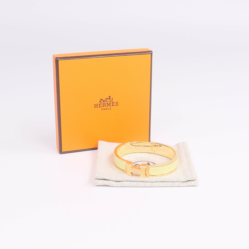 HERMES 金屬/琺瑯Clic H手鐲-8