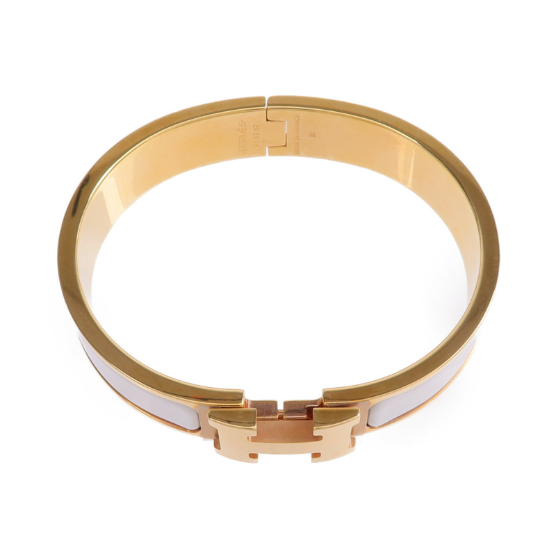 HERMES 金屬/琺瑯Clic H手鐲-3