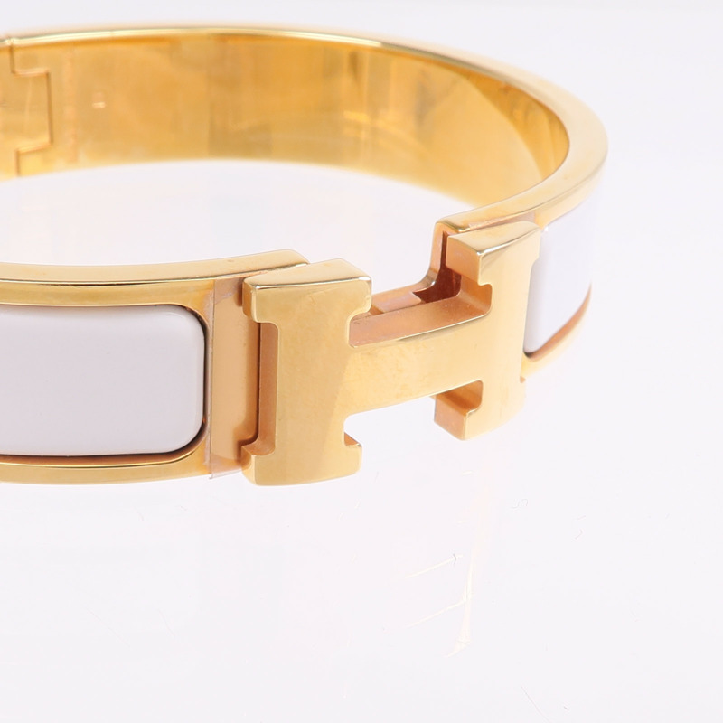 HERMES 金屬/琺瑯Clic H手鐲-4