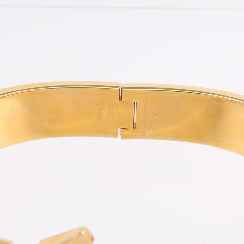 HERMES 金屬/琺瑯Clic H手鐲-7