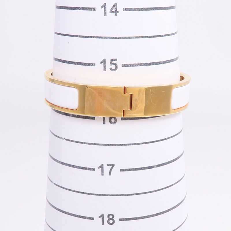 HERMES 金屬/琺瑯Clic H手鐲-9