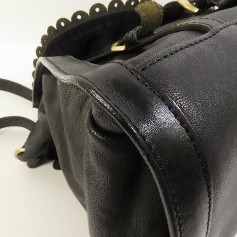 SEE BY CHLOE 羊皮皮革Poya Satchel Shoulder Bag金扣手挽肩背兩用袋-9