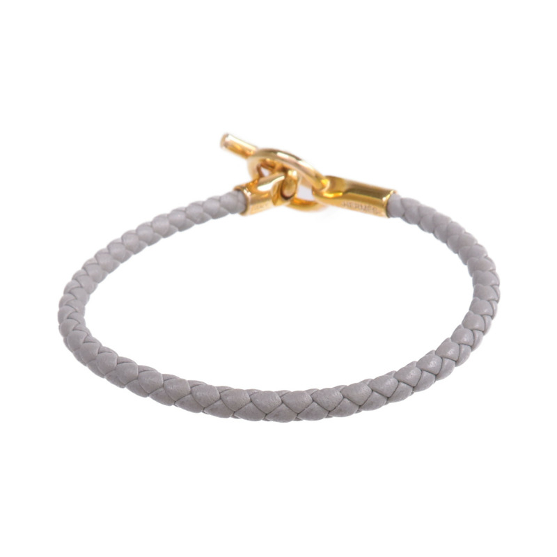 HERMES Swift皮革Glenan Bracelet金扣手帶Bleu Glacier-2