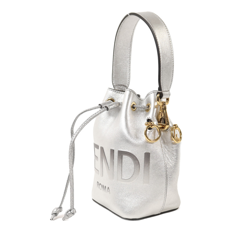 FENDI 牛皮皮革Mon Tresor Bucket Bag金扣手挽肩背兩用袋-2