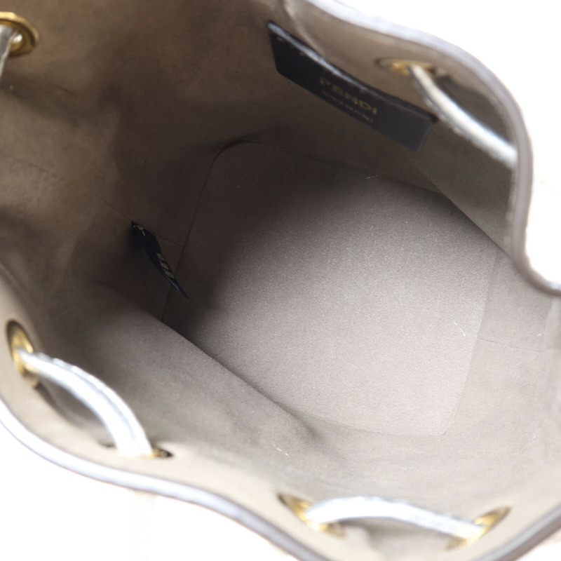 FENDI 牛皮皮革Mon Tresor Bucket Bag金扣手挽肩背兩用袋-4