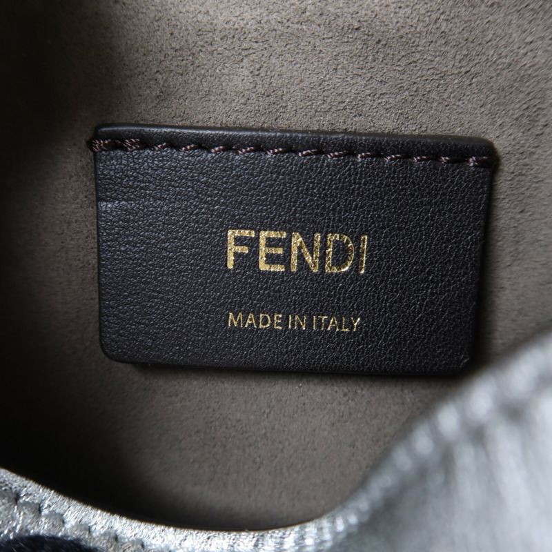 FENDI 牛皮皮革Mon Tresor Bucket Bag金扣手挽肩背兩用袋-5