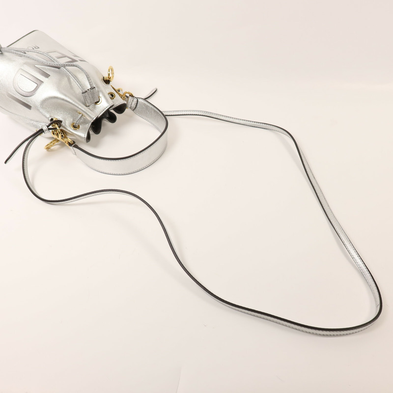 FENDI 牛皮皮革Mon Tresor Bucket Bag金扣手挽肩背兩用袋-7