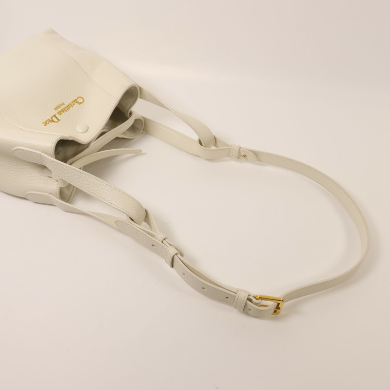 Dior 牛皮皮革Small Signature Bucket Bag金扣手挽肩背兩用袋-7