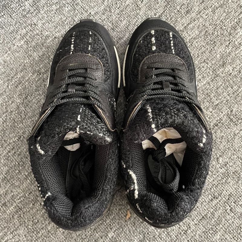 Chanel香奈兒雙C運動休閒鞋黑色 35.5碼-2