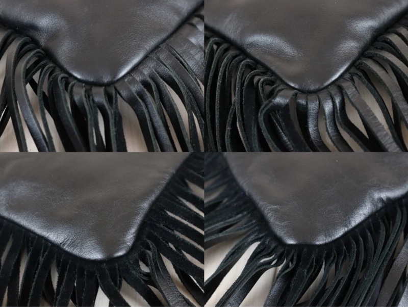 「JL精品代購」98新 Ysl 黑色流蘇單肩包-6