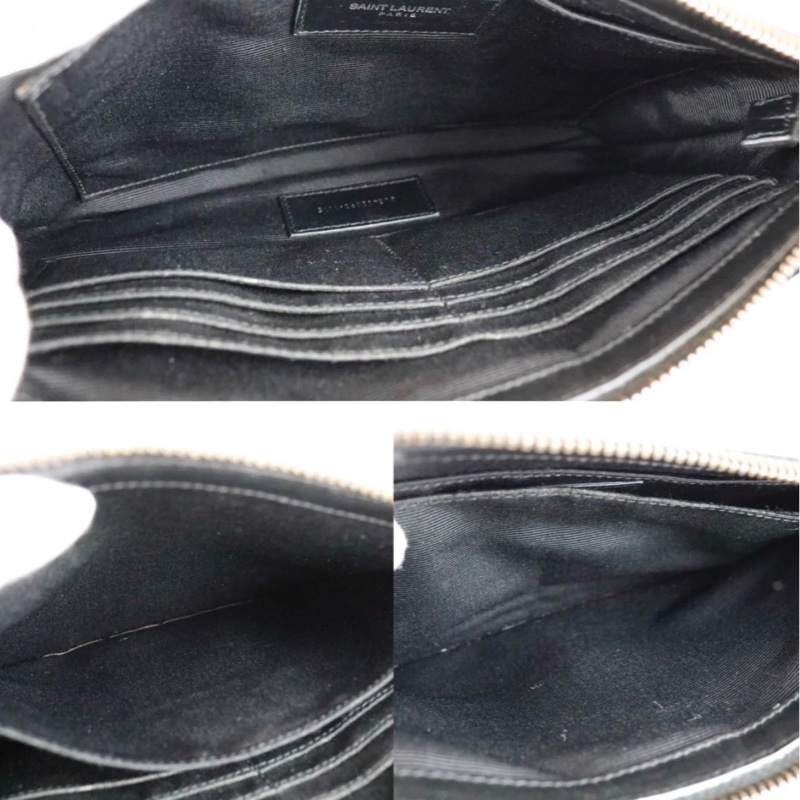 「JL精品代購」98新 Ysl 黑色流蘇單肩包-8