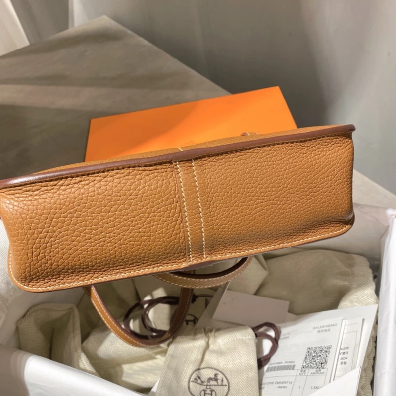 有購証 Hermes halzan25 金棕哈喇子 Z刻 配件 盒子 塵袋 肩帶-3