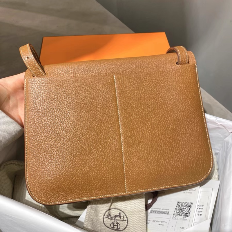 有購証 Hermes halzan25 金棕哈喇子 Z刻 配件 盒子 塵袋 肩帶-4