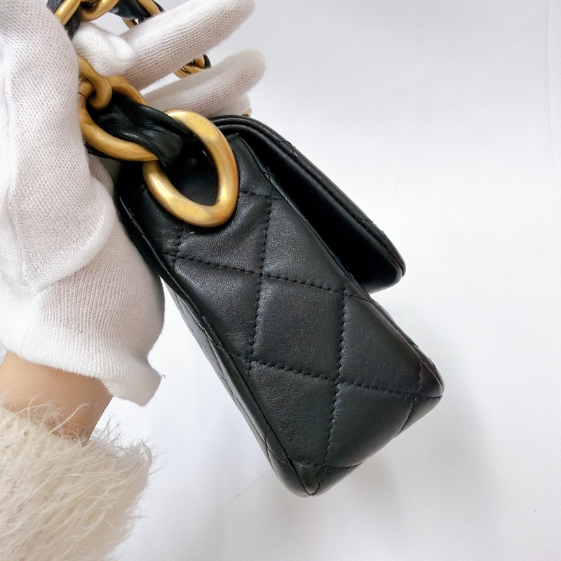 莉亞精品♡Chanel 金扣肩背包 二手美包-6
