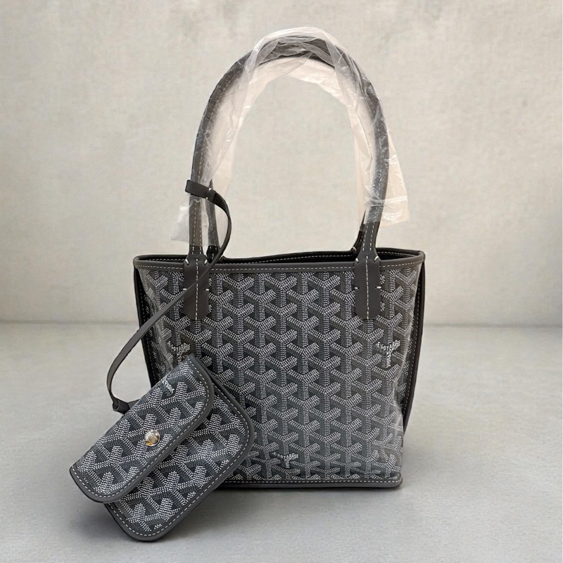 莉亞精品♡Goyard Mini Tote 灰色 全新-0