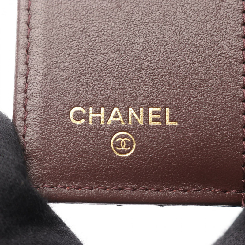 香奈兒經典款小翻蓋絎縫三折皮夾 AP0230 黑色皮革二手-4