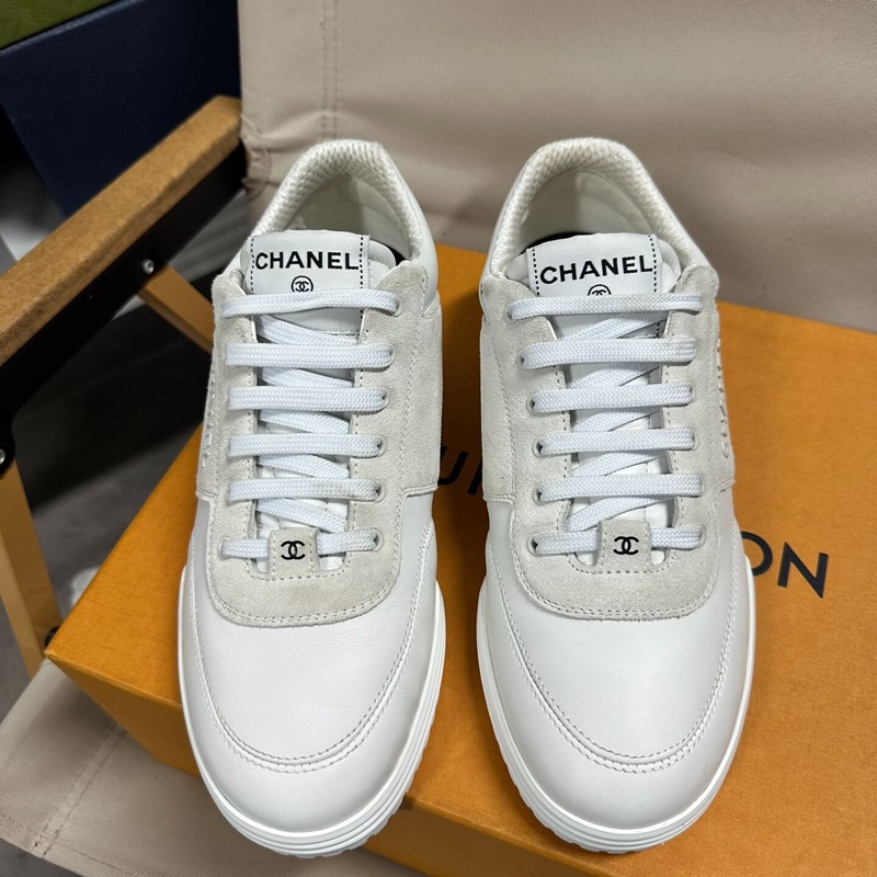 CHANEL香奈兒24C小牛皮 圓頭系帶 低幫 運動  39碼-5