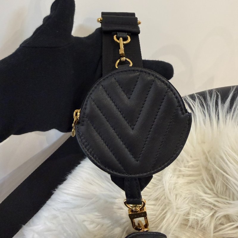 LV New Wave Multi-Pochette 黑色小牛皮斜背包-5