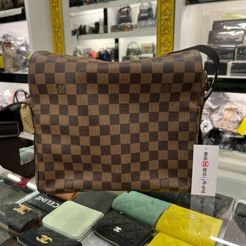 東區正精品㊣LV N45255 咖啡色棋盤格拉鍊上開包斜背包肩背包 RZ4384