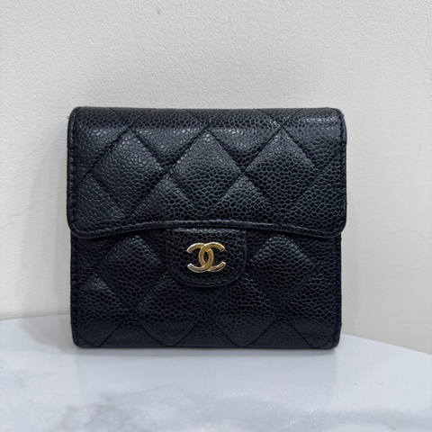 JK國際二手精品✨ Chanel三折荔枝短夾