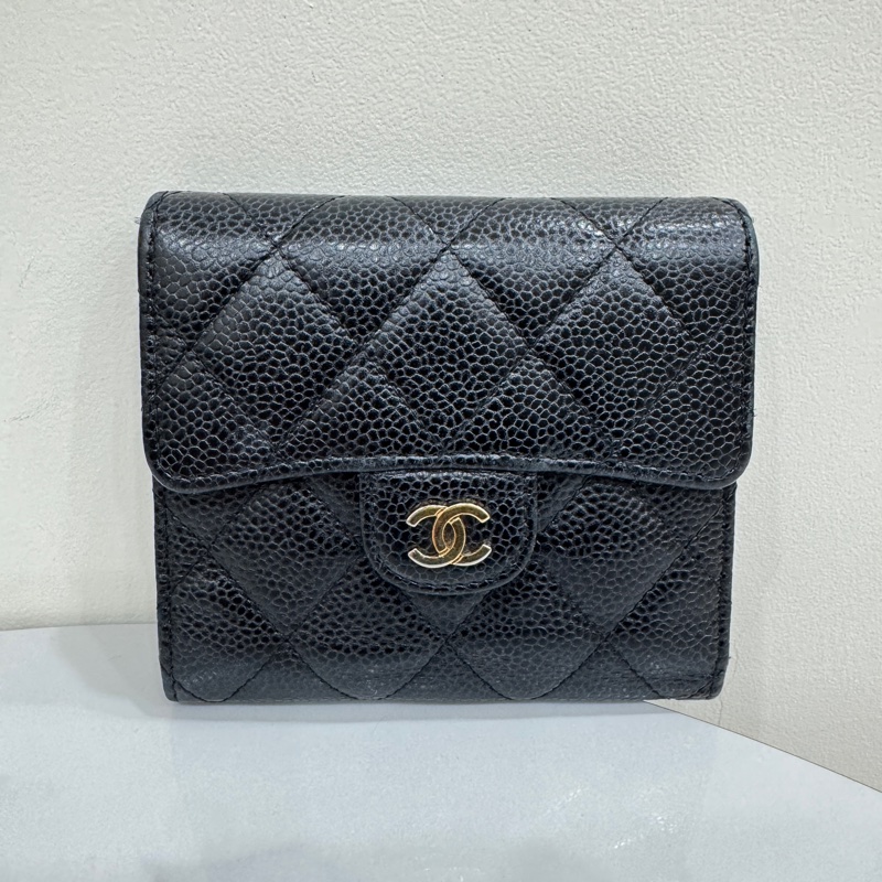 JK國際二手精品✨ Chanel三折荔枝短夾-1