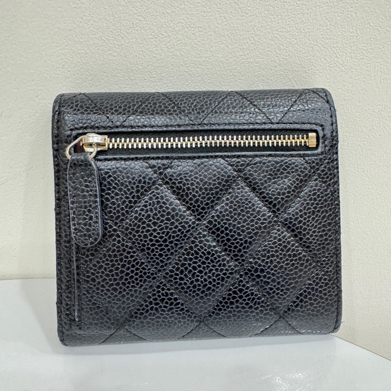 JK國際二手精品✨ Chanel三折荔枝短夾-2