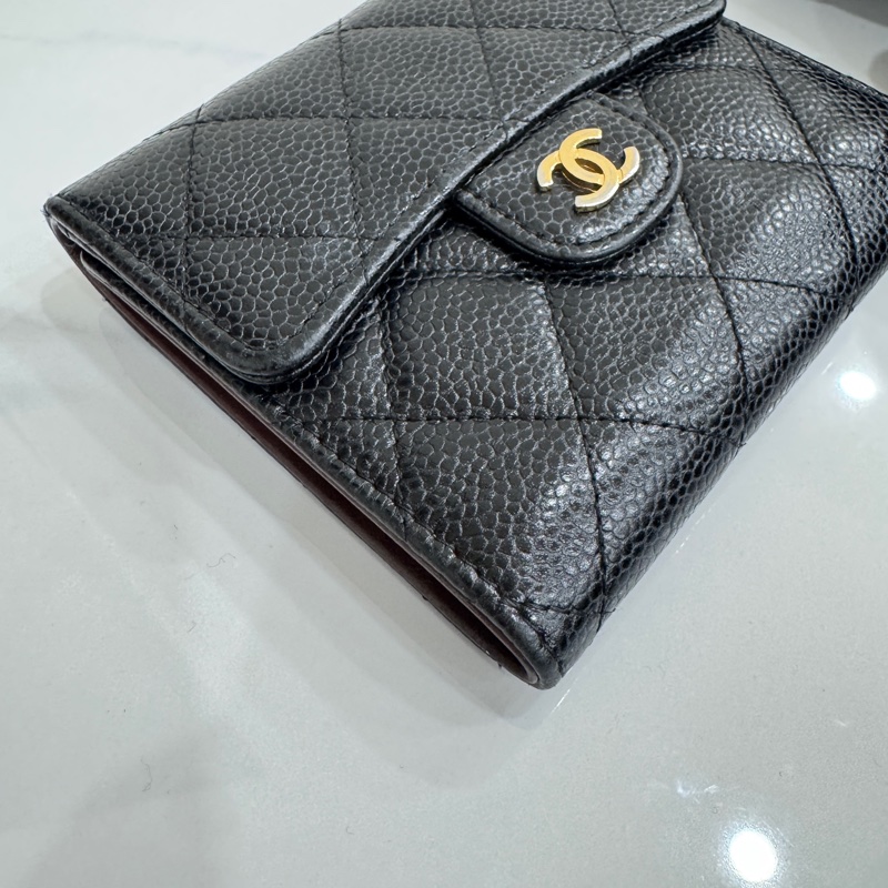 JK國際二手精品✨ Chanel三折荔枝短夾-7