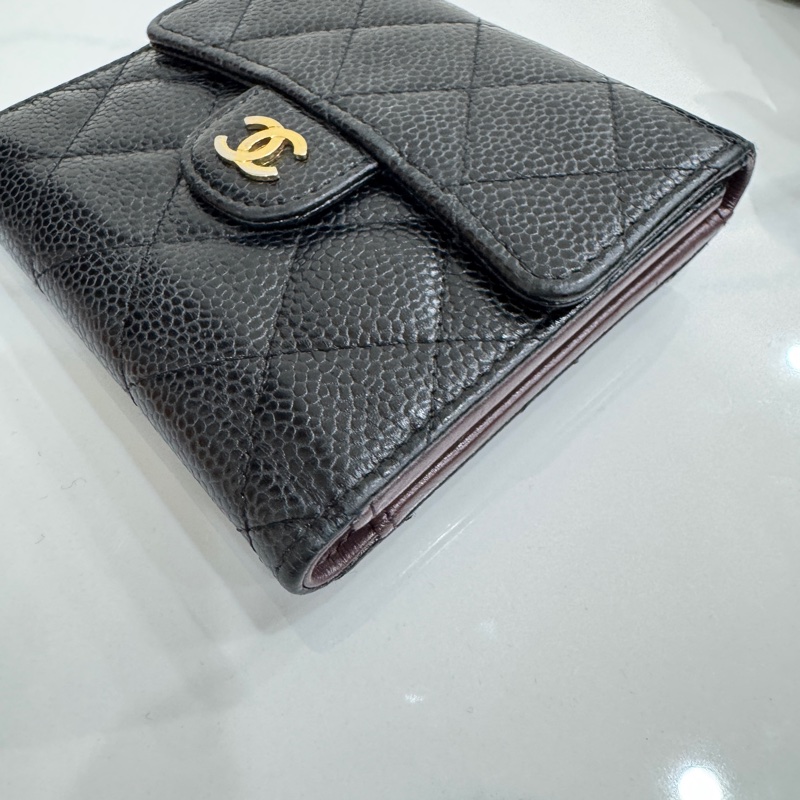 JK國際二手精品✨ Chanel三折荔枝短夾-8