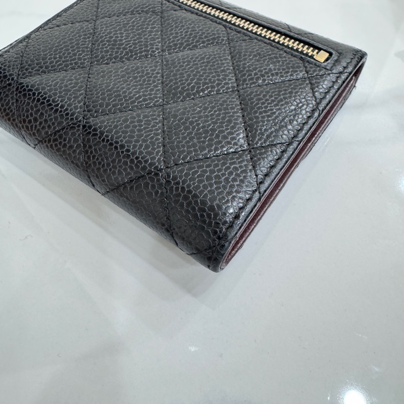 JK國際二手精品✨ Chanel三折荔枝短夾-10