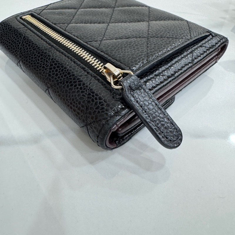 JK國際二手精品✨ Chanel三折荔枝短夾-12