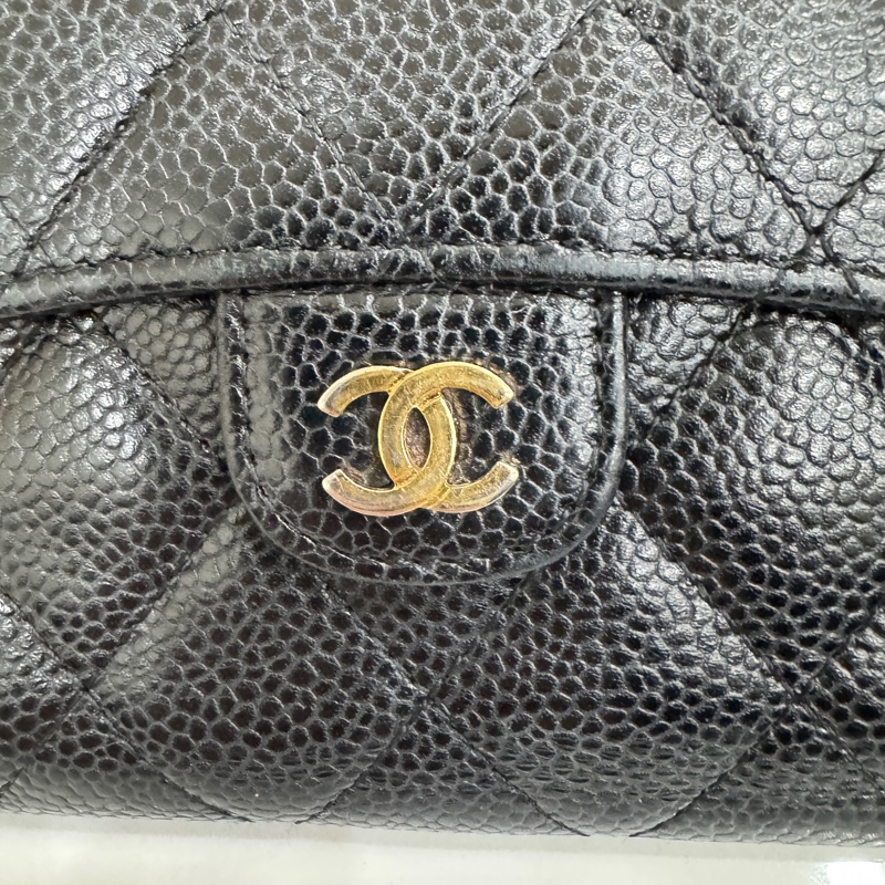 JK國際二手精品✨ Chanel三折荔枝短夾-17