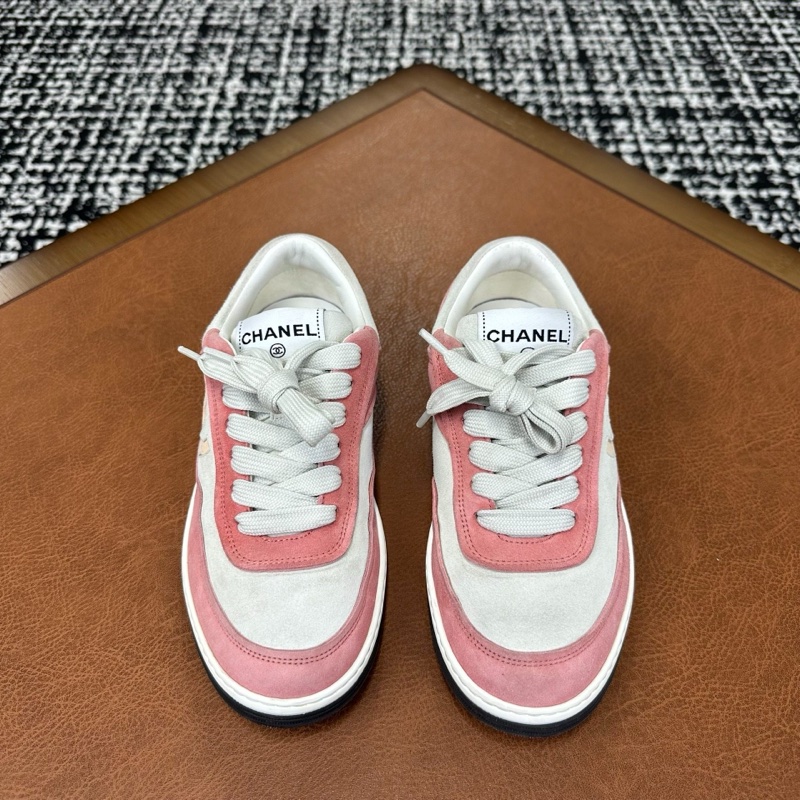 Chanel香奈兒雙C粉色休閒鞋 36.5碼-1