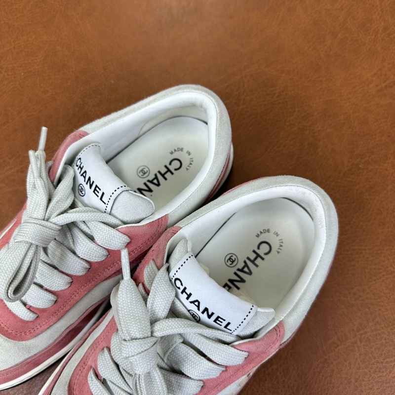 Chanel香奈兒雙C粉色休閒鞋 36.5碼-4