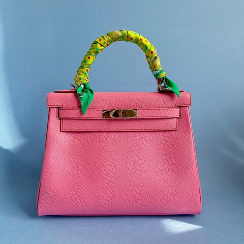 😍買給女朋友 Hermes X刻 芭比粉EPSOM皮凱莉包