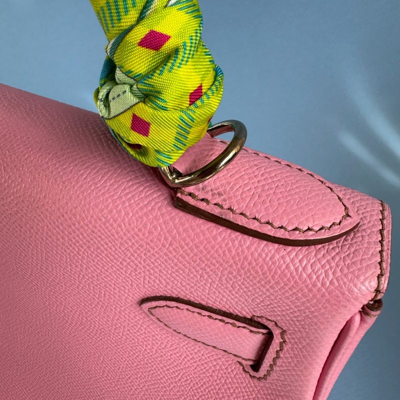😍買給女朋友 Hermes X刻 芭比粉EPSOM皮凱莉包-3