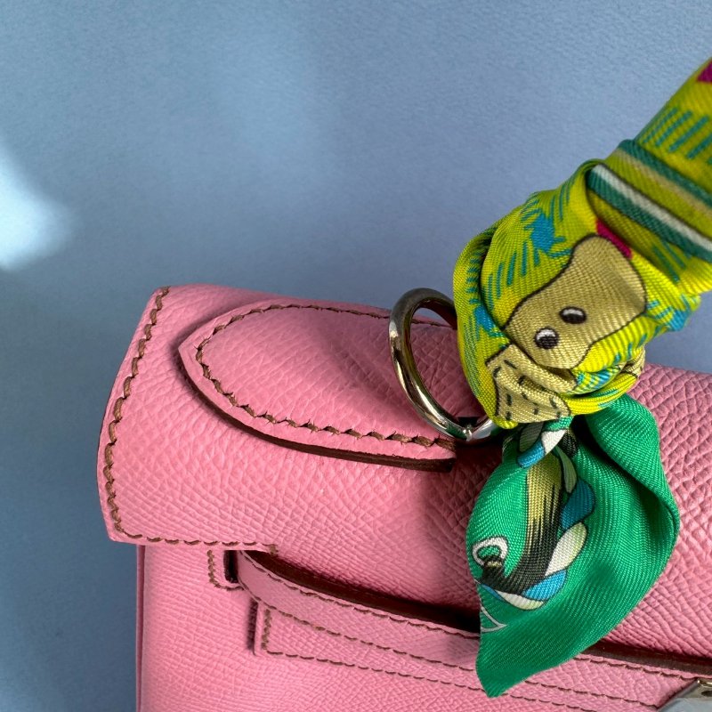 😍買給女朋友 Hermes X刻 芭比粉EPSOM皮凱莉包-5