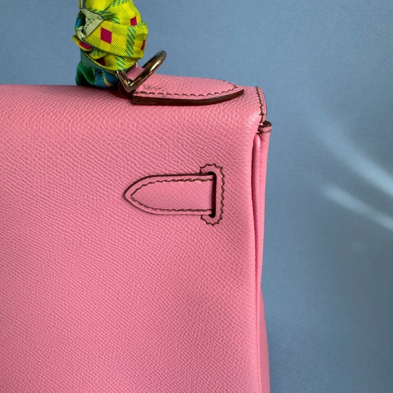 😍買給女朋友 Hermes X刻 芭比粉EPSOM皮凱莉包-6