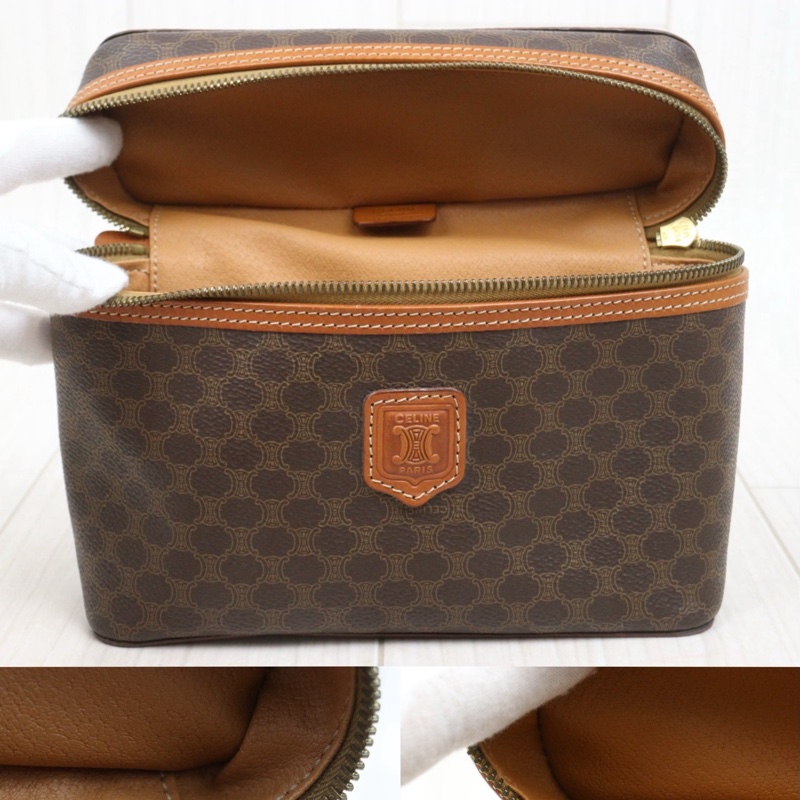 Celine 凱旋門老花化妝包/斜背包-7