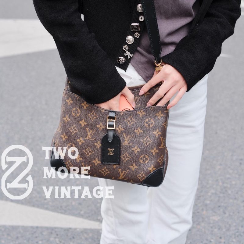 #閒置新✨ #全配🈶購證 Lv Odeon老花黑牛角包 芯片款-2