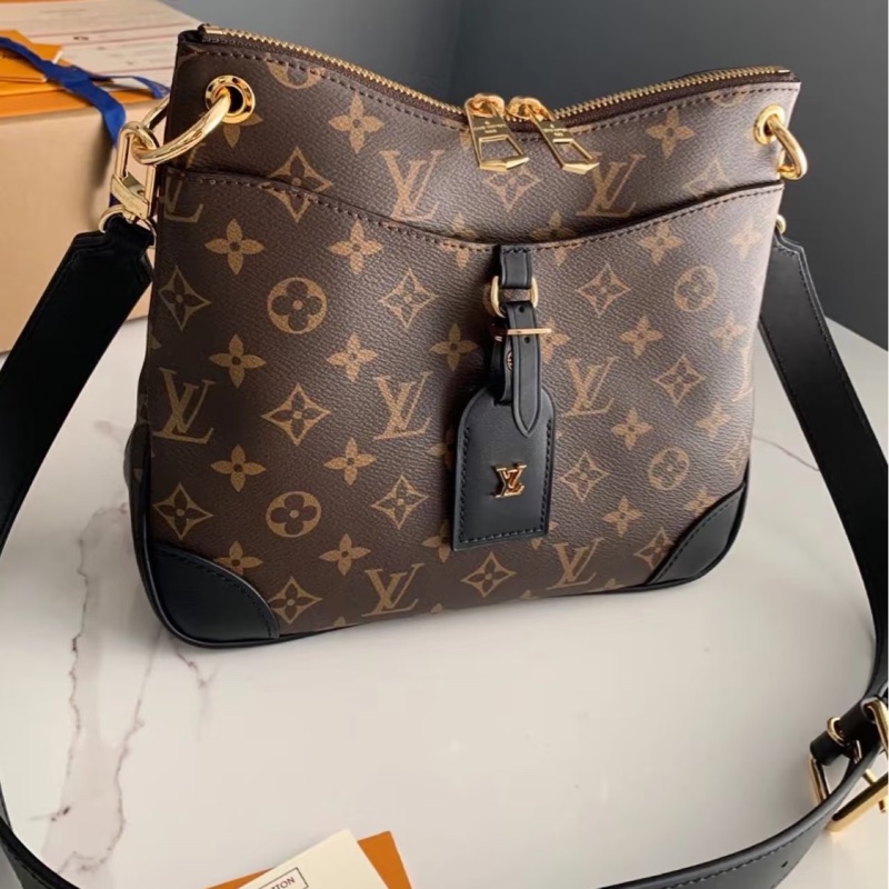 #閒置新✨ #全配🈶購證 Lv Odeon老花黑牛角包 芯片款-7