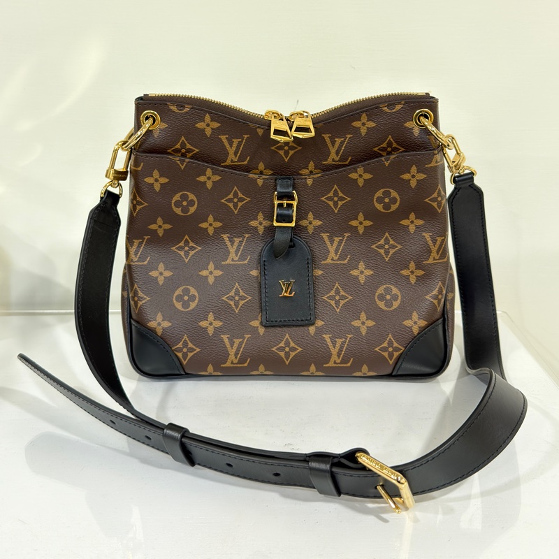 #閒置新✨ #全配🈶購證 Lv Odeon老花黑牛角包 芯片款-10