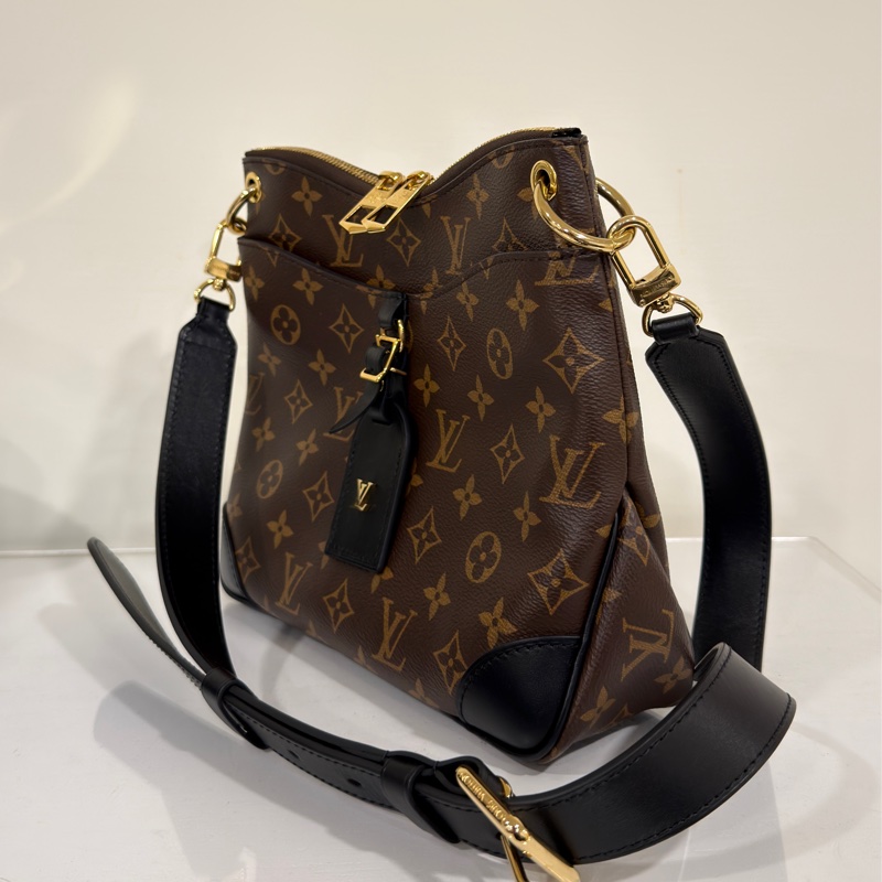 #閒置新✨ #全配🈶購證 Lv Odeon老花黑牛角包 芯片款-11