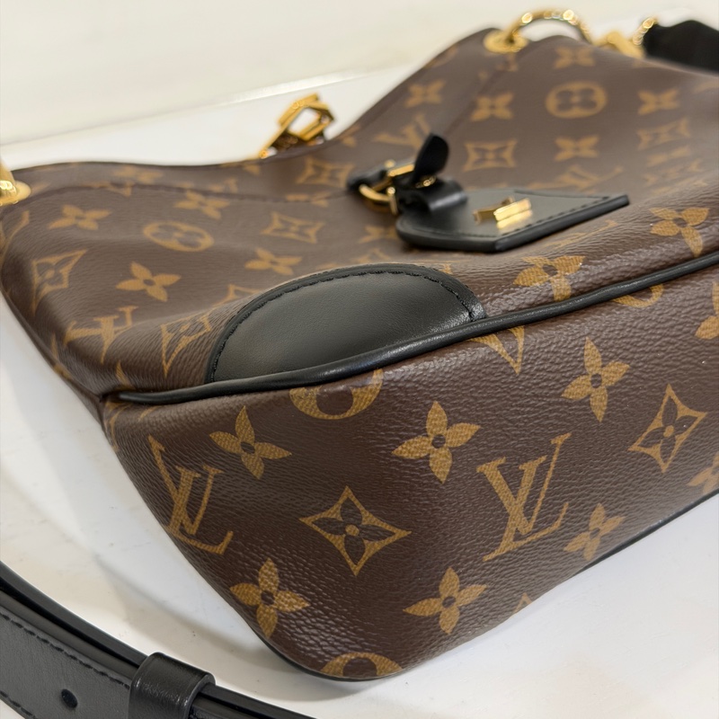 #閒置新✨ #全配🈶購證 Lv Odeon老花黑牛角包 芯片款-18